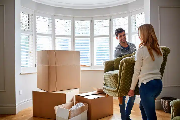 Couple moving to their new house in Nuneaton